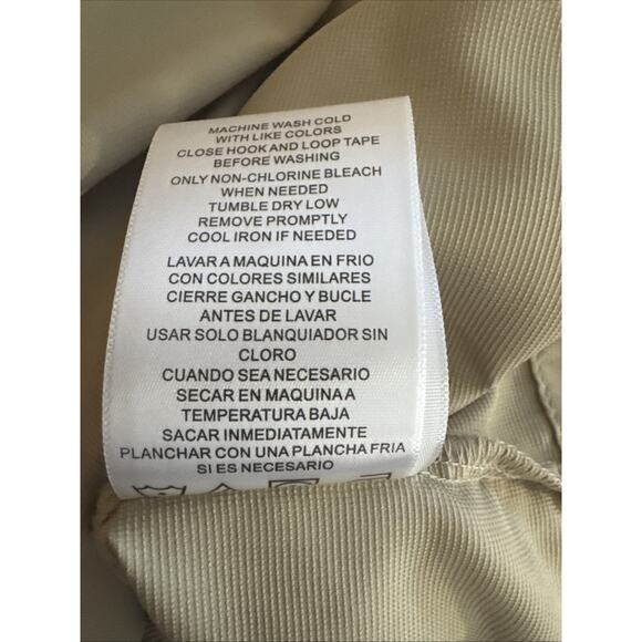 Habit Fishing Shirt Mens M Beige Pockets Caped 40+ Solar-Factor Short Sleeve - Picture 6 of 6